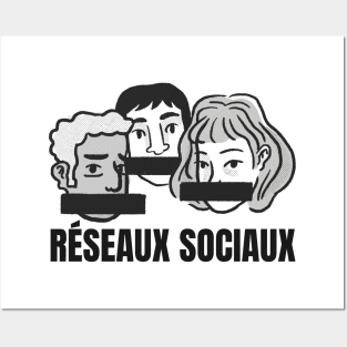 censure reseaux sociaux illustration Posters and Art